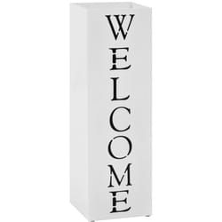 Vidaxl - Porte-parapluie Welcome Acier Blanc