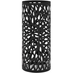 vidaXL Porte-parapluie Feuilles Acier Noir - TU