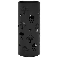 vidaXL Porte-parapluie Design Parapluies Acier Noir - TU