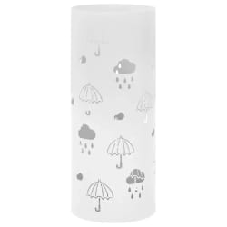 vidaXL Porte-parapluie Design Parapluies Acier Blanc - TU