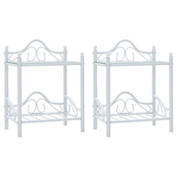 VidaXL 246729 Table de nuit et table de chevet Blanc