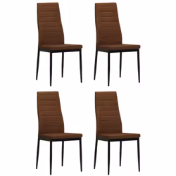 Cet ensemble de 4 chaises de salle à manger, au design épuré et contemporain, s'intégrera parfaitement dans tout intérieur. L ...