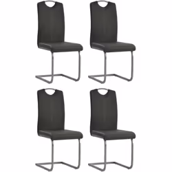 Notre ensemble de chaises cantilever à manger arbore un aspect élégant et épuré qui saura s'assortir à n'importe quelle décor ...