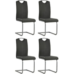 Vidaxl - Chaises à manger cantilever lot de 4 gris similicuir