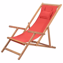 VidaXL 43995, Terrace, Siège rembourré, Polyester, Rouge, 40 cm