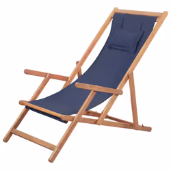 VidaXL 43996, Terrace, Siège rembourré, Polyester, Bleu, 40 cm