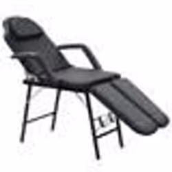 vidaXL Fauteuil de massage pour traitement facial Simili-cuir Noir