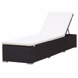 VidaXL 44403 chaise d'extérieur Linge Siège rembourré Polyuréthane, Acier Marron, Crème, Blanc