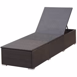 VidaXL 44403 chaise d'extérieur Linge Siège rembourré Polyuréthane, Acier Marron, Crème, Blanc - Vue supplémentaire 5