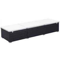 VidaXL 44404 chaise d'extérieur Linge Siège rembourré Polyuréthane, Acier Noir, Crème, Blanc