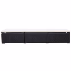 VidaXL 44404 chaise d'extérieur Linge Siège rembourré Polyuréthane, Acier Noir, Crème, Blanc
