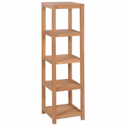 vidaXL Support de rangement de bain 4 niveaux teck massif 42x42x165 cm