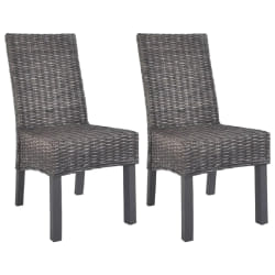 vidaXL Rotin Kubu Lot de chaises - Marron