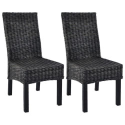 VIDAXL Chaises à manger - Noir