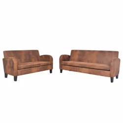 VidaXL 275226, Marron, 3 siège(s), Polyester, 1830 mm, 700 mm, 760 mm