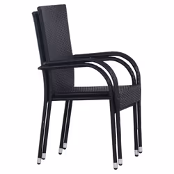 VidaXL 44238 chaise d'extérieur Terrace Polyuréthane, Acier Noir