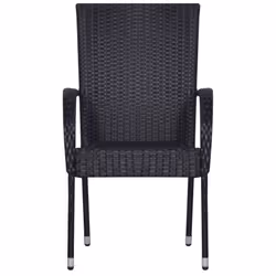 VidaXL 44238 chaise d'extérieur Terrace Polyuréthane, Acier Noir