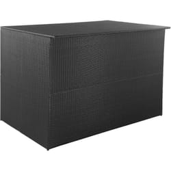 Boîte de rangement de jardin noir 150x100x100 cm résine tressée Vidaxl