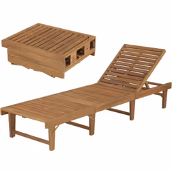 Description générale Notre transat en bois vous offre un siège et une place couchée confortables, tout en ajoutant un charme  ...