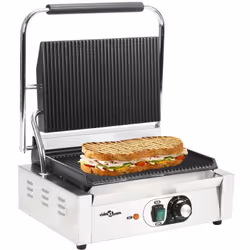 Notre grill pour panini rainuré est le choix idéal pour griller rapidement des paninis, des sandwichs, des hamburgers, du pou ...