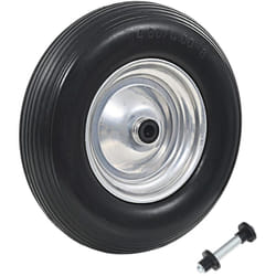 vidaXL Roue de brouette avec axe PU solide 4.00-8 390 mm