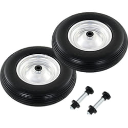 Vidaxl - Roue de brouette avec axe 2 pcs pu solide 4.00-8 390 mm