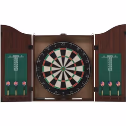 vidaXL Jeu de cibles professionnel Sisal avec armoire et 6 fléchettes - TU