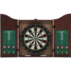 vidaXL Jeu de cibles professionnel Sisal avec armoire et 6 fléchettes - TU