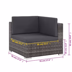 VidaXL 44432 ensemble de meubles de jardin - Vue supplémentaire 8