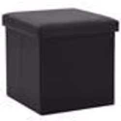 vidaXL Tabouret de rangement pliable Noir Similicuir - TU