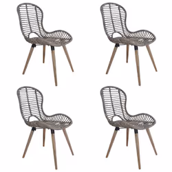 VidaXL 246854, Rotin, Bois, 480 mm, 640 mm, 850 mm, 44 cm, 45 cm