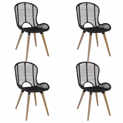 VidaXL 246808, Rotin, Bois, 480 mm, 640 mm, 850 mm, 44 cm, 45 cm