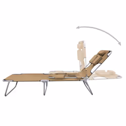VidaXL 44296 chaise d'extérieur Linge Siège rembourré Polyester Taupe - Vue supplémentaire 2