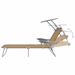 VidaXL 44297 chaise d'extérieur Linge Siège rembourré Polyester Taupe - Vue supplémentaire 4