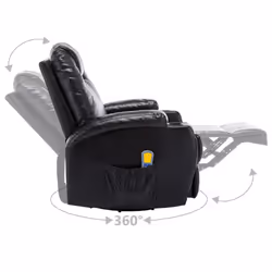 VidaXL 246635 Fauteuil massant électrique Noir - Vue supplémentaire 7