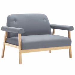 VidaXL 246643, Gris, 2 siège(s), Polyester, 1150 mm, 690 mm, 750 mm