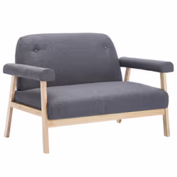 VidaXL 246646, Gris, 2 siège(s), Polyester, 1150 mm, 690 mm, 750 mm