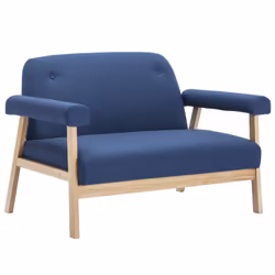 VidaXL 246649, Bleu, 2 siège(s), Polyester, 1150 mm, 690 mm, 750 mm