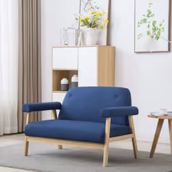 VidaXL 246649 canapé 2 siège(s) Bleu