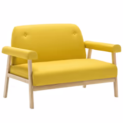 VidaXL 246652, Jaune, 2 siège(s), Polyester, 1150 mm, 690 mm, 750 mm