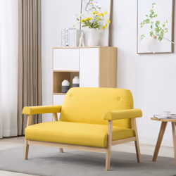 VidaXL 246652 canapé 2 siège(s) Jaune