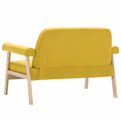 VidaXL 246652 canapé 2 siège(s) Jaune - Vue supplémentaire 5