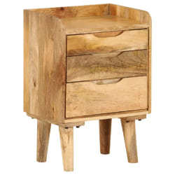 vidaXL Table de chevet - Bois de manguier massif 40 x 30 x 59,5 cm