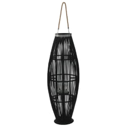 VidaXL Bougeoir Suspendu Bambou Noir