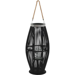 Vidaxl - Bougeoir suspendu Bambou Noir 60 cm