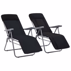 VidaXL 44319, Terrace, Siège rembourré, Coton, Polyester, Noir, 580 mm, 730 mm
