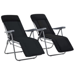 VidaXL 44319 chaise d'extérieur Terrace Siège rembourré Coton, Polyester Noir