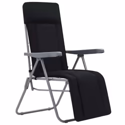 VidaXL 44319 chaise d'extérieur Terrace Siège rembourré Coton, Polyester Noir