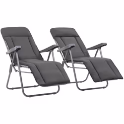 VidaXL 44320, Terrace, Siège rembourré, Coton, Polyester, Gris, 580 mm, 730 mm