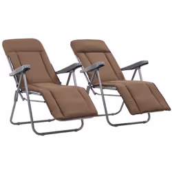 VidaXL 44321, Terrace, Siège rembourré, Coton, Polyester, Marron, 110 kg, 580 mm